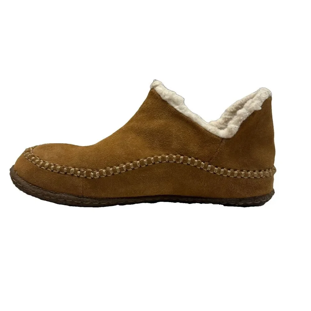 Sorel Manawan II Slipper Men 9 NM3477-286 Brown Faux Fur Lined Ankle Boot Suede